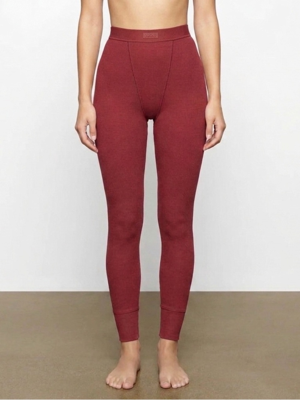 ✨NWT SKIMS Cotton Rib Leggings•Limited Edition• Sangria🍷
